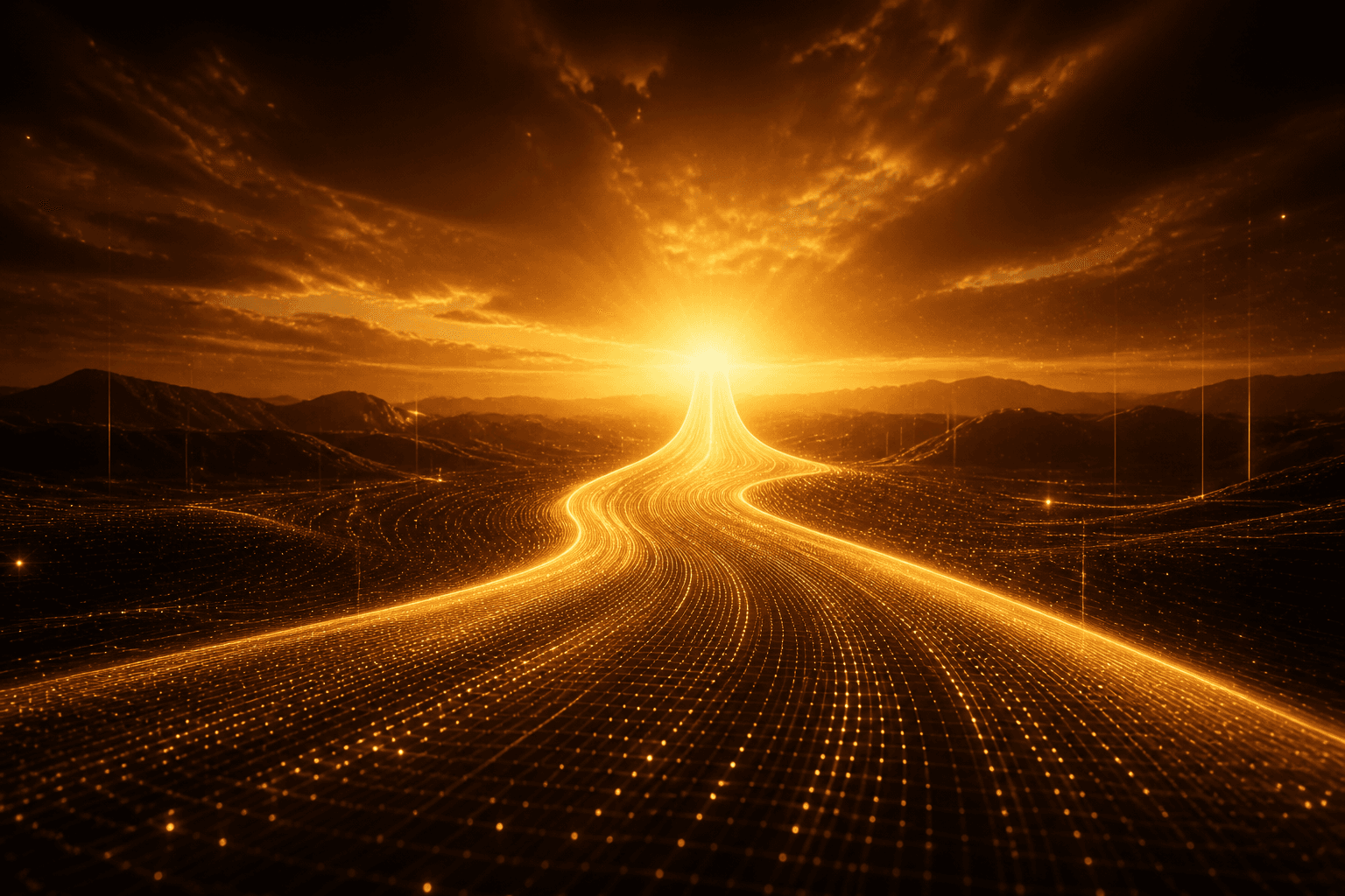 Futuristic pathway visual