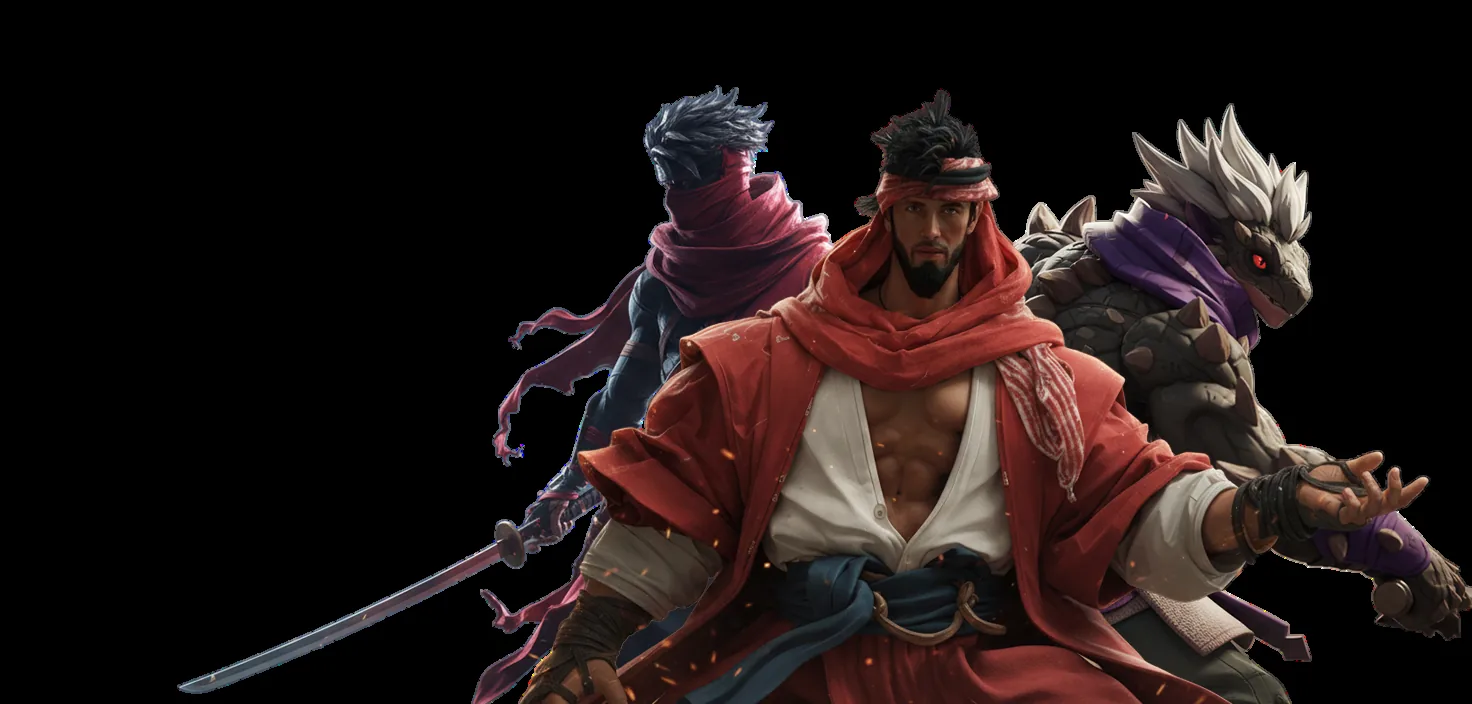 Rimal: Rise of Lost Land key art showing three heroes ready for battle